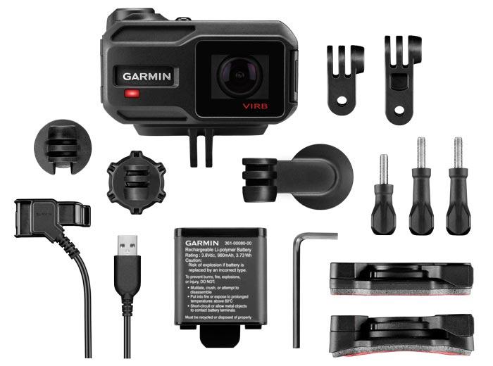 Garmin Virb X Action Camera (shown with all accessories)